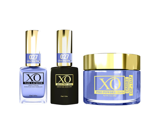 XO 4in1 Acrylic/Dipping Powder + Gel Polish + Nail Lacquer, 027