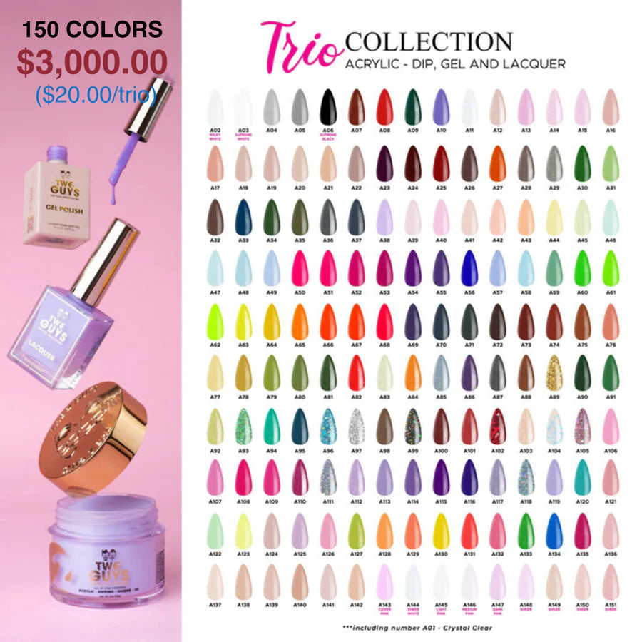 Two Guys - Trio Matching Color - Full Line 150 colors (A02-A151) FREE 1 Color Book