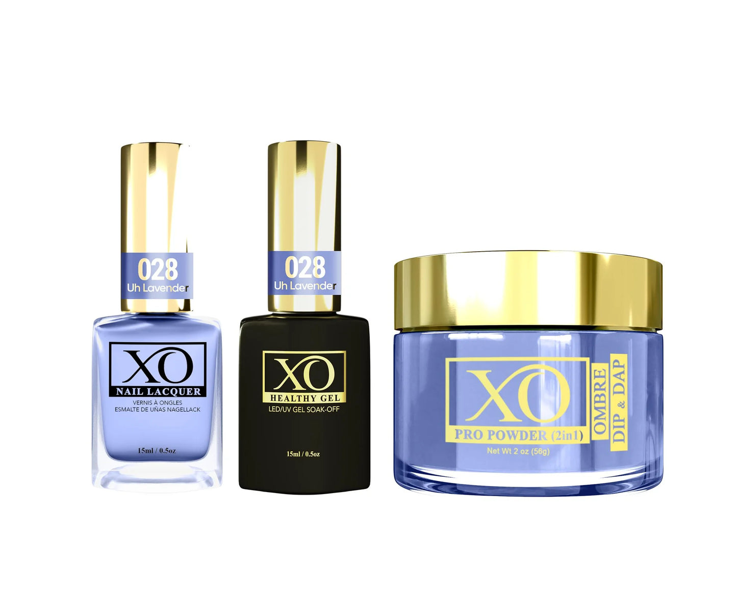 XO 4in1 Acrylic/Dipping Powder + Gel Polish + Nail Lacquer, 028