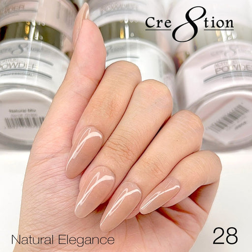 Cre8tion Acrylic Powder, Natural Elegance Collection, 28, 1.7oz