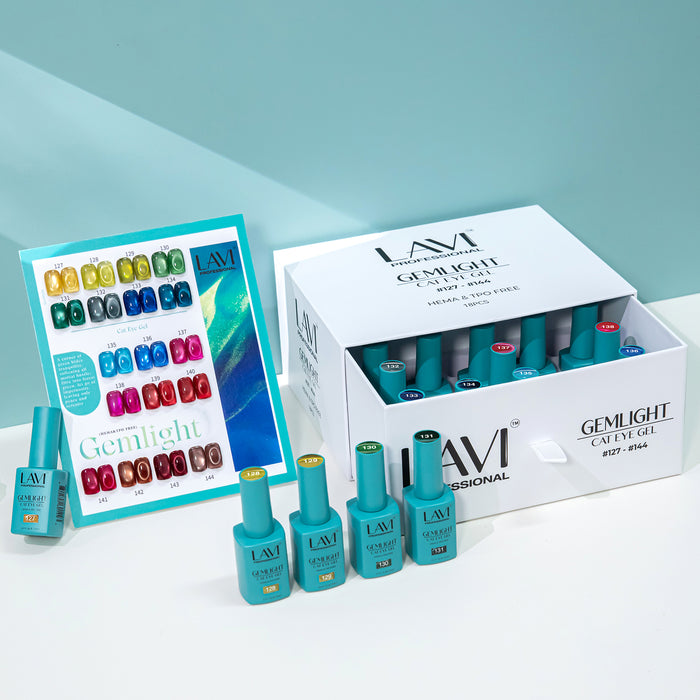 LAVI Cat Eye Kit (18 colors) - GEMLIGHT (#127 - #144) Collection - SKU 16047-GL