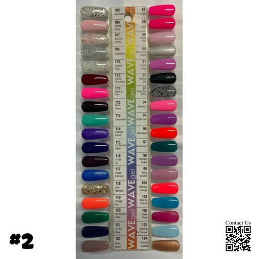 WAVEGEL 4in1 CLASSIC Sample Tip #02, 36 Colors (From #87 To #122)