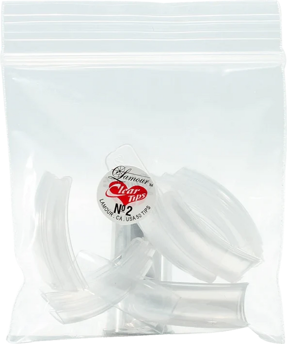 Lamour CLEAR Tips (BIG BAG), #02, 100 bags/Pack