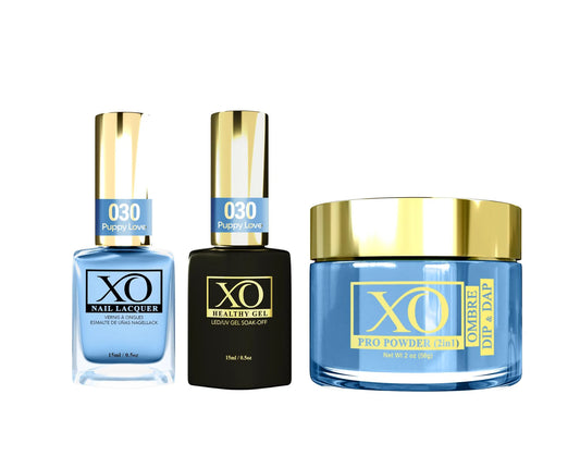 XO 4in1 Acrylic/Dipping Powder + Gel Polish + Nail Lacquer, 030