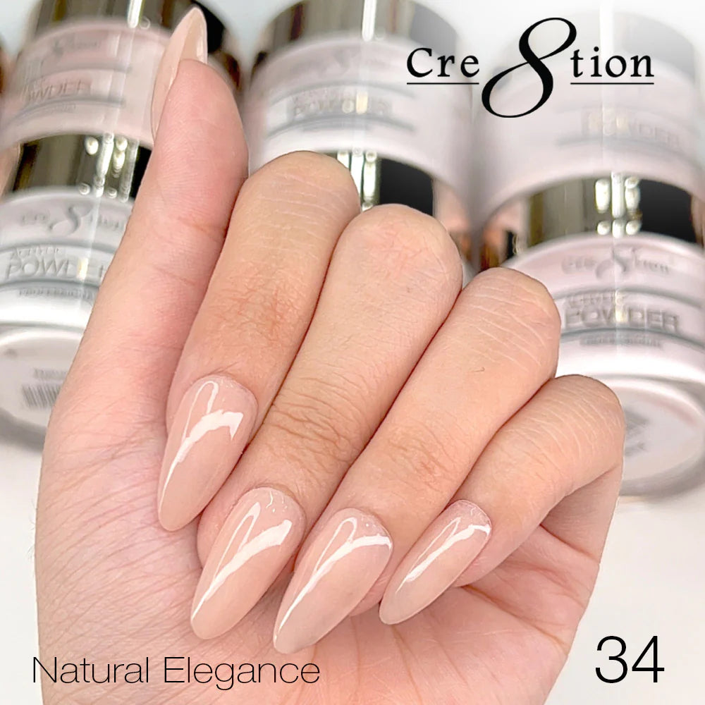 Cre8tion Acrylic Powder, NATURAL ELEGANCE Collection  - 034