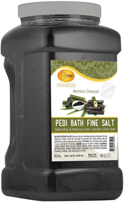 SpaRedi Pedi Bath Fine Salt, Bamboo Charcoal (New), 1Gal, 07500 OK0325MD