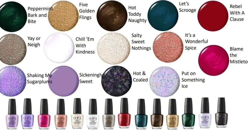 OPI Nail Lacquer, Holiday 2023 Terribly Nice Collection (14 pcs - WITHOUT DISPLAY)