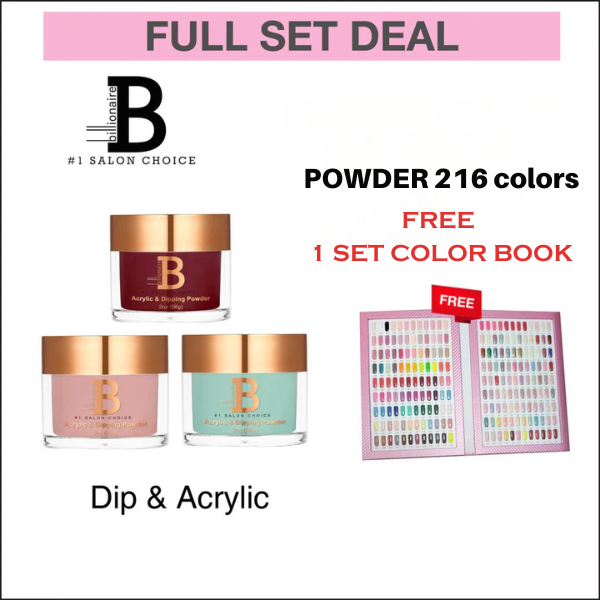 Billionaire 2oz Dipping Powder (216 colors) Collection, Fulline