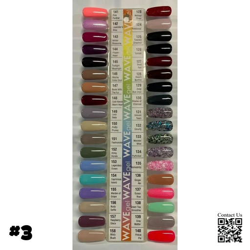 WAVEGEL 4in1 CLASSIC Sample Tip #03, 36 Colors (From #123 To #158)