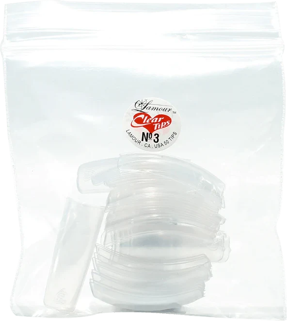Lamour CLEAR Tips (BIG BAG), #03, 100 bags/Pack