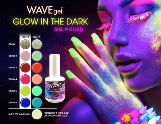 Wave Gel Glow In The Dark Gel Polish, 0.5oz, Color List Note, 000