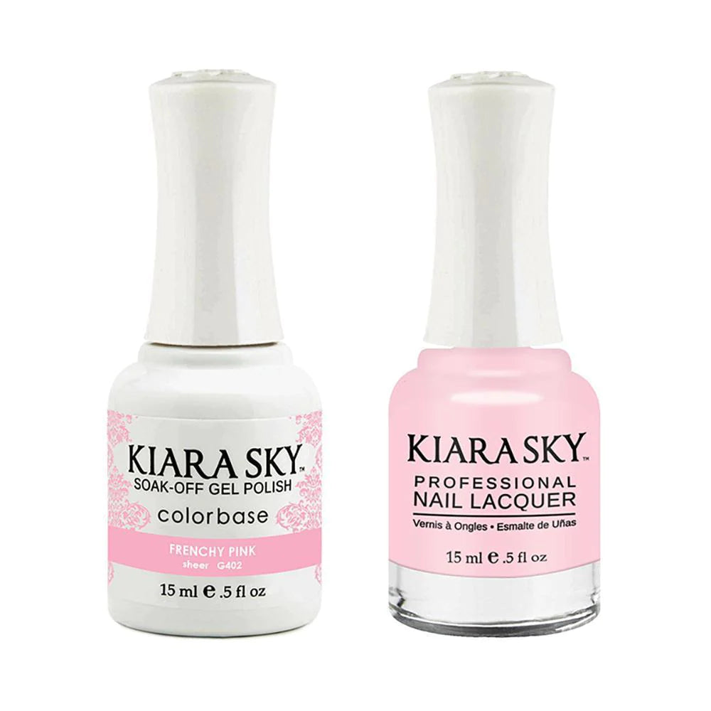 Kiara Sky Gel Polish + Nail Lacquer, GN 402, Frenchy Pink, 0.5oz