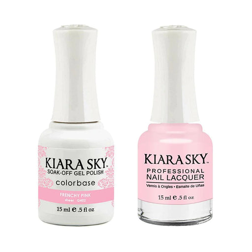 Kiara Sky Gel Polish + Nail Lacquer, GN 402, Frenchy Pink, 0.5oz