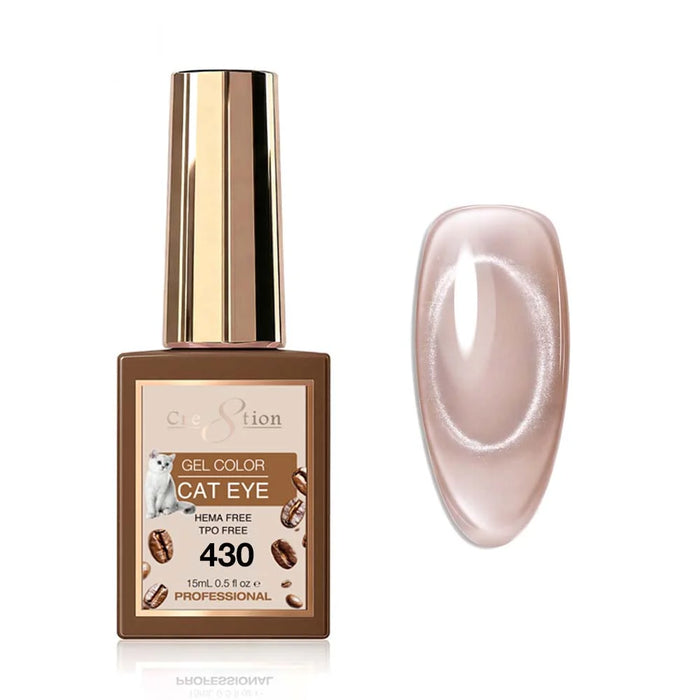 Cre8tion Gel 0.5oz - TEA & COFFEE Cat Eye Collection (24 colors) - 430