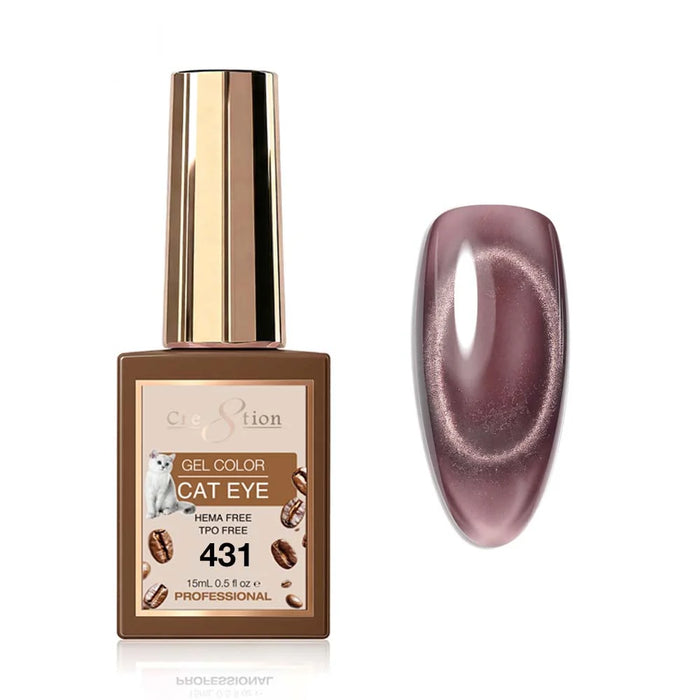 Cre8tion Gel 0.5oz - TEA & COFFEE Cat Eye Collection (24 colors) - 431