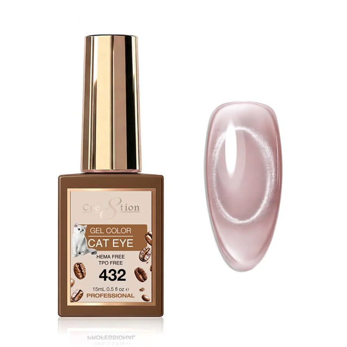 Cre8tion Gel 0.5oz - TEA & COFFEE Cat Eye Collection (24 colors) - 432