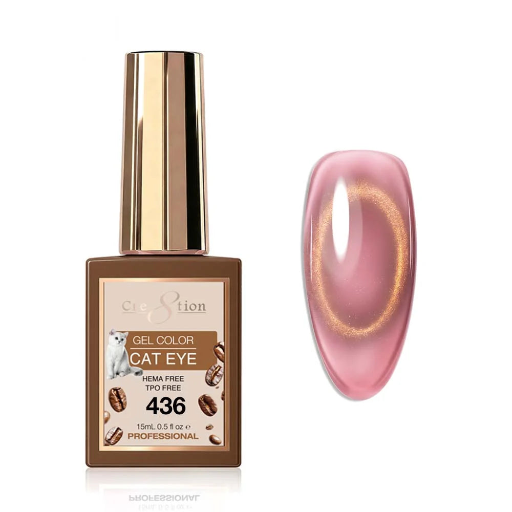 Cre8tion Gel 0.5oz - TEA & COFFEE Cat Eye Collection (24 colors) - 436