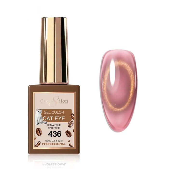 Cre8tion Gel 0.5oz - TEA & COFFEE Cat Eye Collection (24 colors) - 436