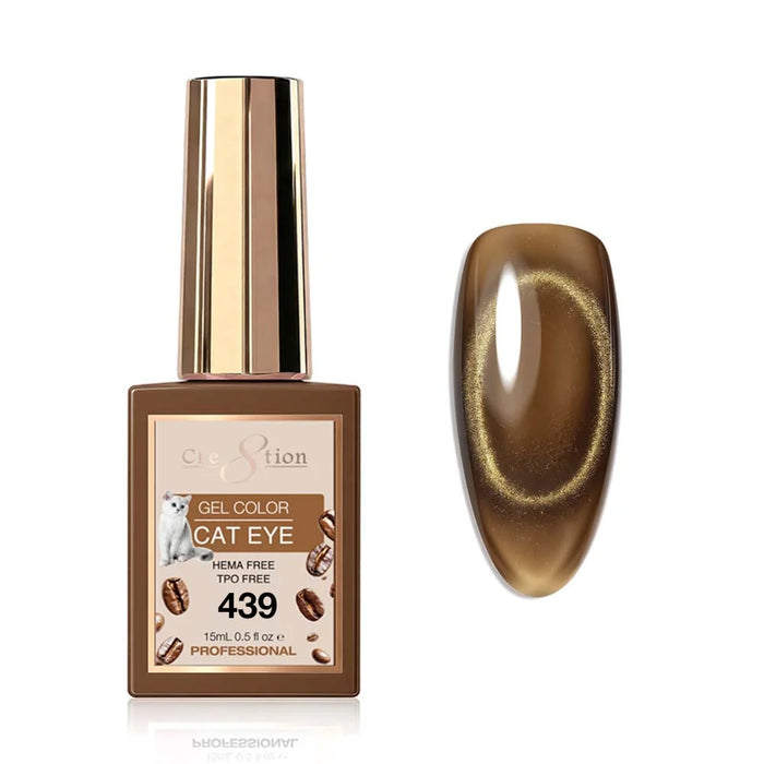 Cre8tion Gel 0.5oz - TEA & COFFEE Cat Eye Collection (24 colors) - 439