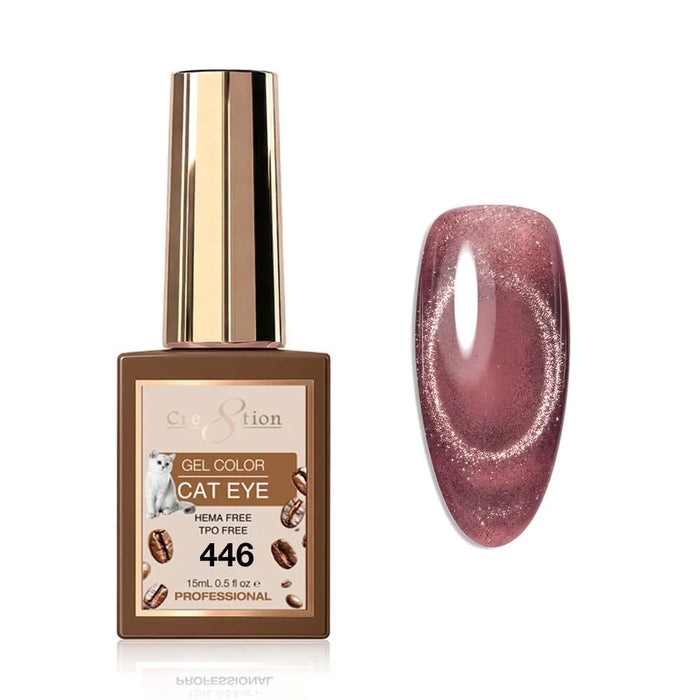 Cre8tion Gel 0.5oz - TEA & COFFEE Cat Eye Collection (24 colors) - 446