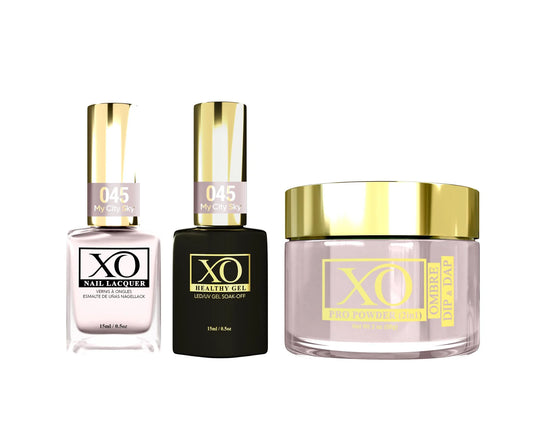 XO 4in1 Acrylic/Dipping Powder + Gel Polish + Nail Lacquer, 045