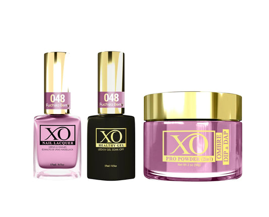 XO 4in1 Acrylic/Dipping Powder + Gel Polish + Nail Lacquer, 048