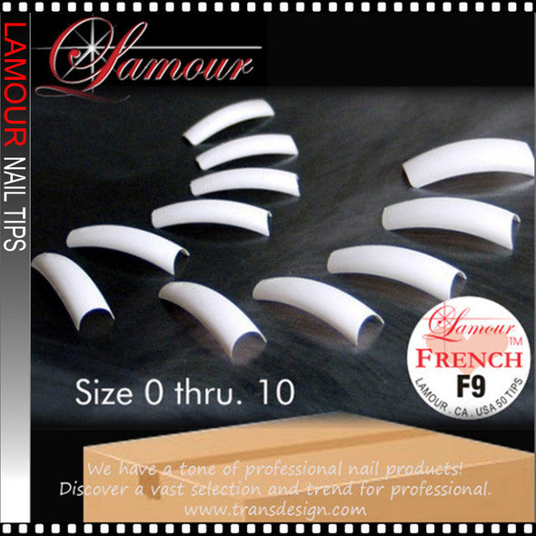 Lamour Snow French Tips (Red Label), SMALL BAG(Pk: 50 tips/bag, 50 bags/SMALLBAG) #01