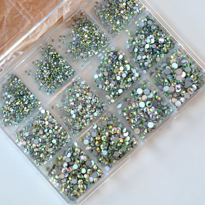 Cre8tion Nail Art Accessory - Rhinestone Flat Bottom #04, BOX