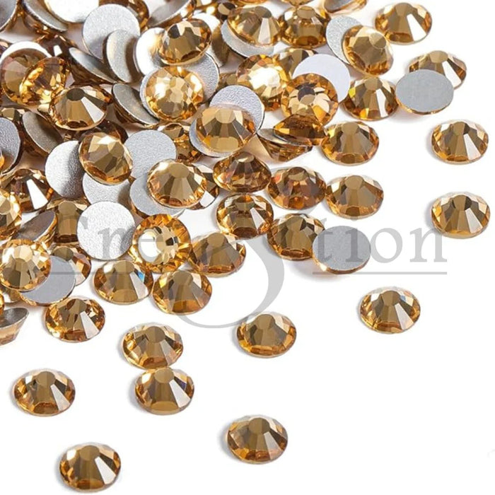 Cre8tion Rhinestone Nail Art -  Light Topaz (Pk: 80 pcs/pack) - SKU 1101-1018