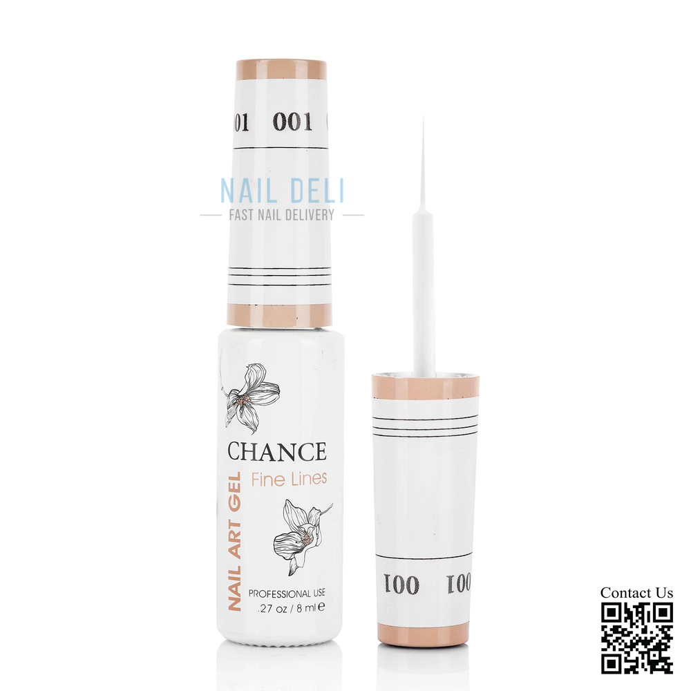 Chance Fine Lines - DETAILING Nail Art Gel 0.33oz, #1 Cool White