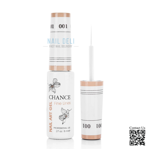 Chance Fine Lines - DETAILING Nail Art Gel 0.33oz, #1 Cool White