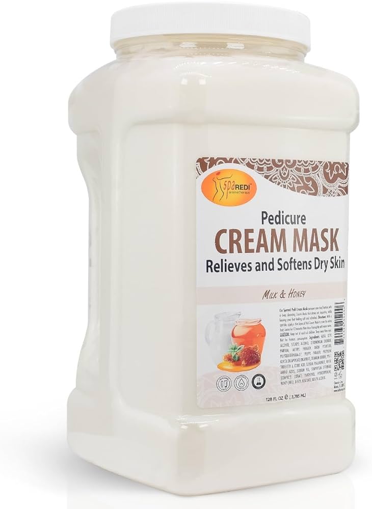 SpaRedi Pedi Cream Mask, Milk & Honey, 1Gal, 05200 OK0325MD