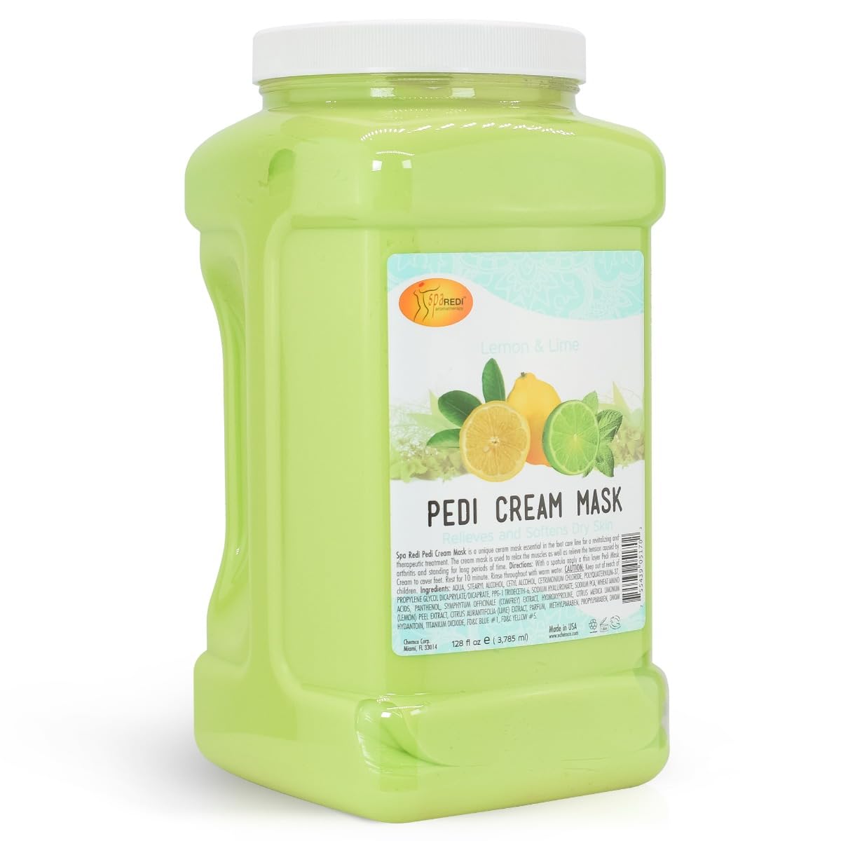 SpaRedi Pedi Cream Mask, Lemon & Lime, 1Gal, 05170 OK0325MD