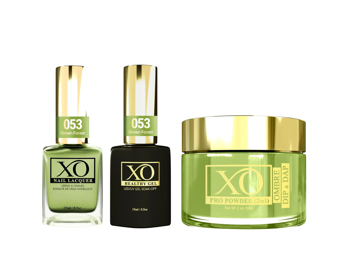 XO 4in1 Acrylic/Dipping Powder + Gel Polish + Nail Lacquer, 053