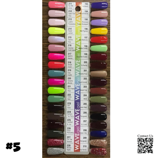 WAVEGEL 4in1 CLASSIC Sample Tip #05, 36 Colors (From #193 To #228)