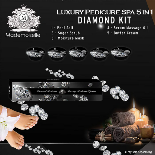 Mademoiselle Golden Pedicure 5in1 Kit, CASE (Pk: 100 Kits/Case)