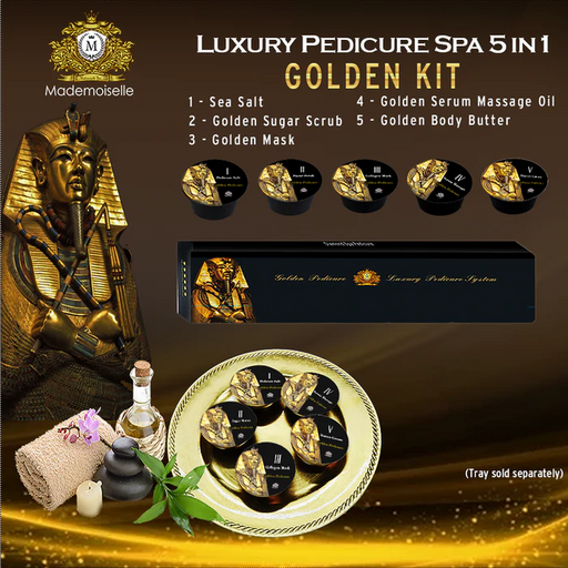 Mademoiselle Golden Pedicure 5in1 Kit, CASE (Pk: 100 Kits/Case)