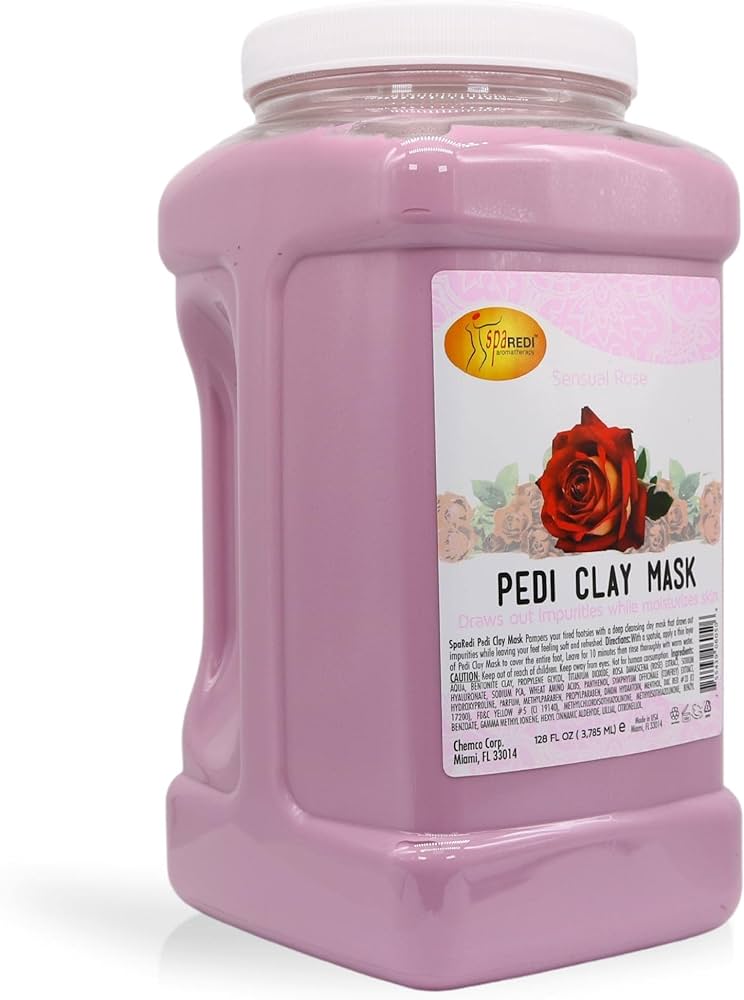 SpaRedi Pedi Clay Mask, Sensual Rose, 1Gal, 06050 OK0325MD