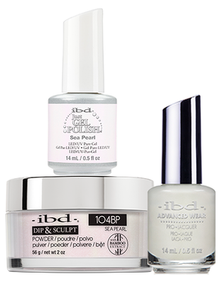 IBD 3in1 Dip & Sculpt Powder + Gel Polish + Nail Lacquer, 104BP, Sea Pearl OK0331LK