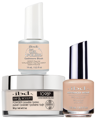 IBD 3in1 Dip & Sculpt Powder + Gel Polish + Nail Lacquer, 109BP, Cashmere Blush OK0331LK