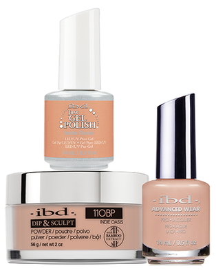 IBD 3in1 Dip & Sculpt Powder + Gel Polish + Nail Lacquer, 110BP, Indie Oasis OK0331LK