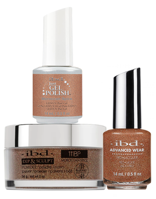 IBD 3in1 Dip & Sculpt Powder + Gel Polish + Nail Lacquer, 111BP, Moroccan Spice OK0331LK