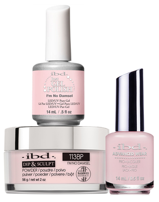 IBD 3in1 Dip & Sculpt Powder + Gel Polish + Nail Lacquer, 113BP, I'm No Damsel OK0331LK