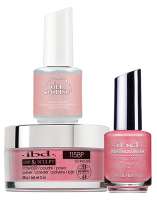 IBD 3in1 Dip & Sculpt Powder + Gel Polish + Nail Lacquer, 115BP, So In Love OK0331LK