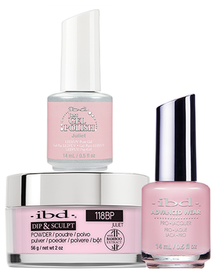 IBD 3in1 Dip & Sculpt Powder + Gel Polish + Nail Lacquer, 118BP, Juliet OK0331LK