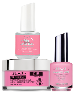 IBD 3in1 Dip & Sculpt Powder + Gel Polish + Nail Lacquer, 121BP, Funny Bone OK0331LK