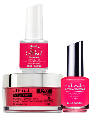 IBD 3in1 Dip & Sculpt Powder + Gel Polish + Nail Lacquer, 125BP, Starburst OK0331LK