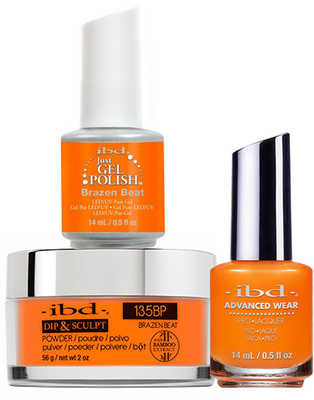 IBD 3in1 Dip & Sculpt Powder + Gel Polish + Nail Lacquer, 135BP, Brazen Beat OK0331LK