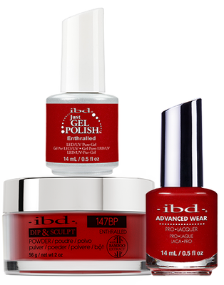 IBD 3in1 Dip & Sculpt Powder + Gel Polish + Nail Lacquer, 147BP, Enthralled OK0331LK