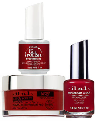 IBD 3in1 Dip & Sculpt Powder + Gel Polish + Nail Lacquer, 149BP, Breathtaking OK0331LK